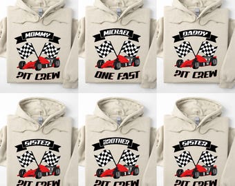 Two Fast Pit Crew Birthday Hoodie, Car Race Birthday Hoodie, Birthday Boy Hoodie, Family Birthday Hoodie, Birthday Party Hoodie