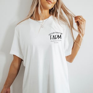 Farm Est Custom TShirt, Customizable Farm Name Est Shirt, Life Is Better On The Farm Tee, Farm Matching Family Shirt, Pocket Farmer Shirt