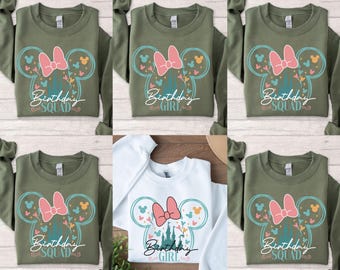 Disney Birthday Sweatshirt, Disney Birthday Squad Sweatshirt,Disney Birthday Girl Sweatshirt,Disney Birthday Boy Sweat,Disney Birthday Party