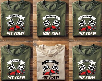 Birthday Boy Shirt, Two Fast Pit Crew Birthday Shirt, Car Race Birthday Tee, Family Birthday Tee, Birthday Party Gift, Car Race Shirt