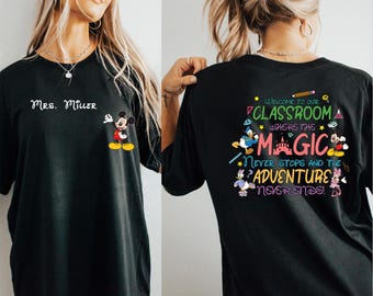 Personalized Teacher Shirt, Teacher Shirt, Mickey Mouse Shirt, Disney Shirt, Custom Name Shirt, Disney Teacher Shirt, School Shirt