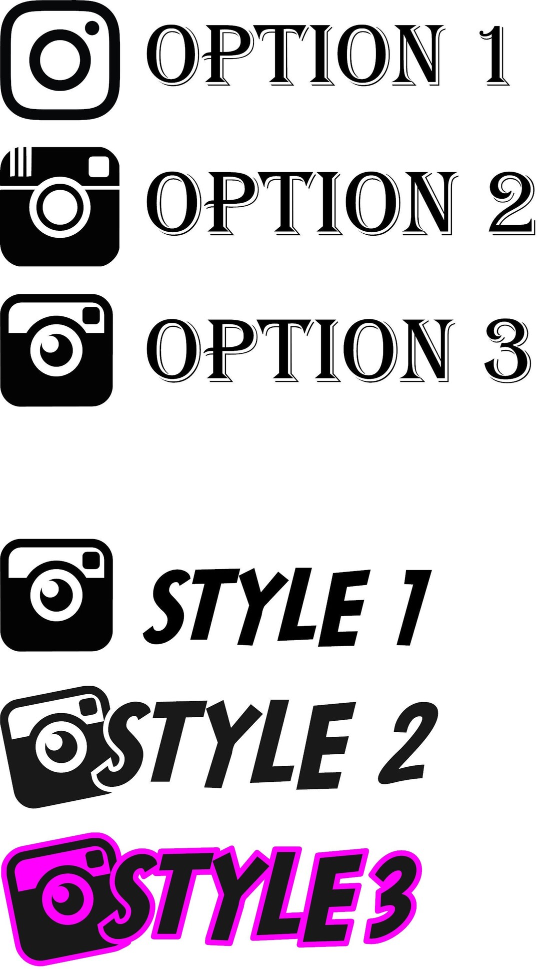 IG Handles Decal Sticker - Etsy