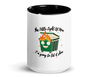 Ceramic Coffee Mug, Two Tone Drinkware, Colorful Interior, Modern Kitchen Gift