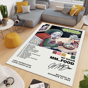 MF Doom Album Cover Rug,MF Doom Mm Food and Madvillainy Album,Album Cover Rug,Area Rugs,Custom Rug,Album Cover Poster,Mf Doom Print