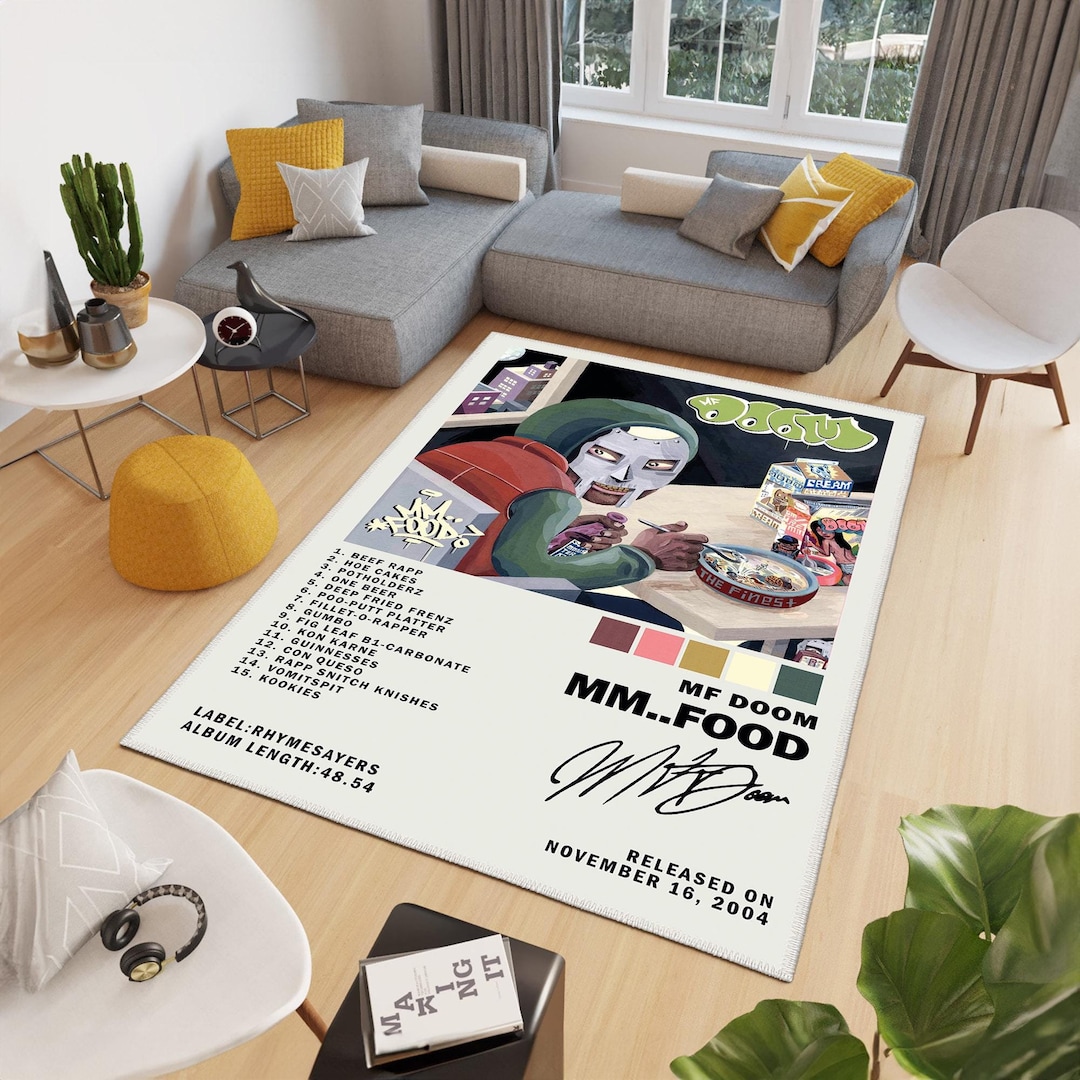MF Doom Album Cover Rug,mf Doom Mm Food and Madvillainy Album,album ...