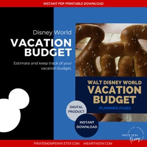 WDW BUDGET and Trip Planning Pages, Resort Flight Ticket Pricing Comparison, Instant Download Printable, WDW Checklist Printable Itinerary