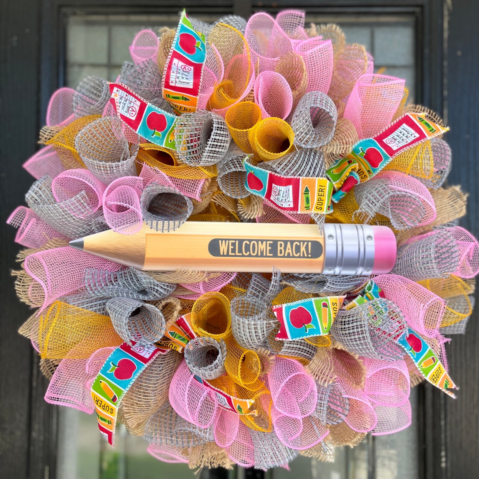 Back to School Wreath Teacher Wreath teacher Classroom Door