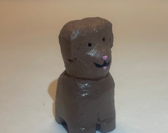 Hand carved chocolate lab