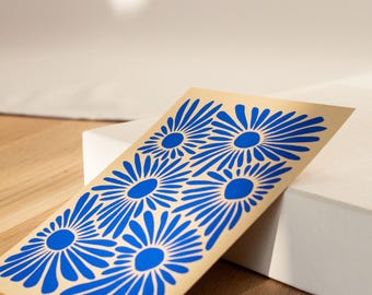 Siebdruck Postkarte | Handgedruckt | Blümchen | A6