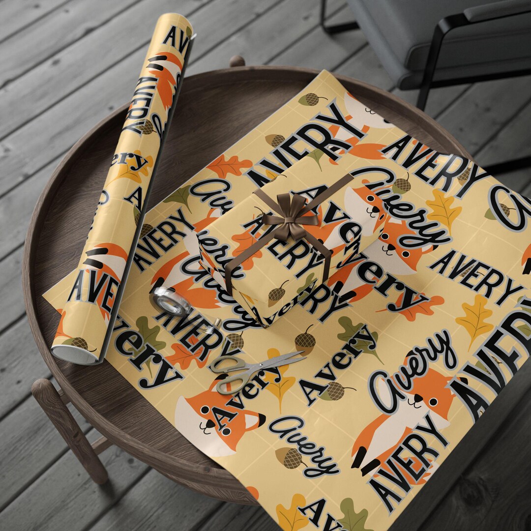 Forest Wrapping Paper With Name, Personalized Wrapping Paper, Name ...