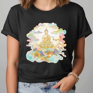 Buddha Head, Buddha tshirt, Buddhism, Meditating Buddha, Buddhist, Buddhist Art, Yoga Gift, Spiritual gift, Happy Buddha shirt, Zen shirt