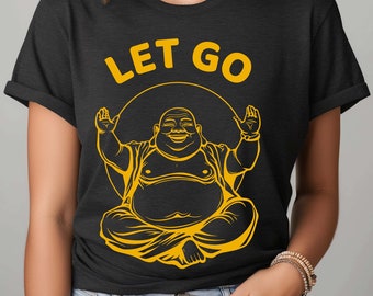 Happy Buddha T-shirt: Positive Inspirational Yoga Meditation Gift
