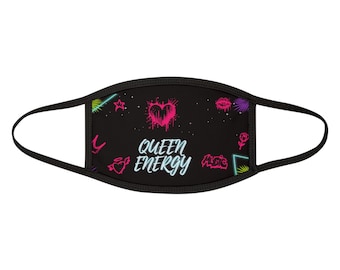 Queen Energy-gezichtsmasker | Neongraffiti-harten, sterren en lippen
