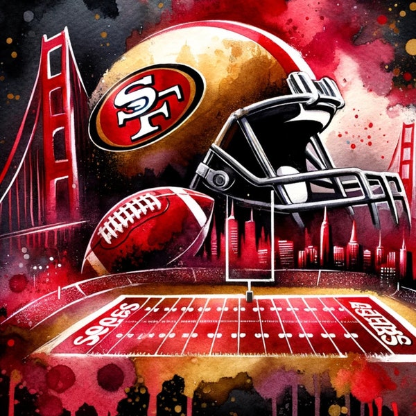 49ers Aquarellbilder - 5pk