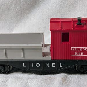 Vagón de cola Lionel 6119 de posguerra, calibre O, limpio y listo para usar