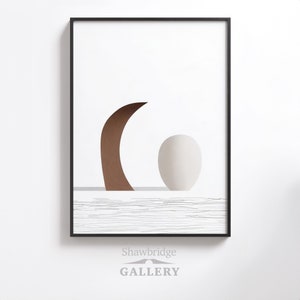 Mid-Mod Abstract Wall Decor Download - Scandinavian Minimalist Art Print, DIGITAL DOWNLOADABLE PRINT