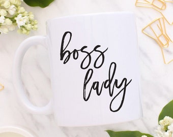 Taza de jefa, taza de jefa, taza de oficina, tazas divertidas, regalo para mejor amiga, regalo para jefa, regalo de taza de jefa para compañera de trabajo
