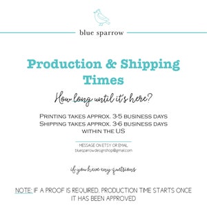 Production and shipping times