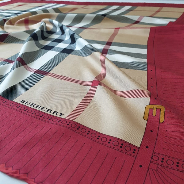 Vintage Burberry Silk Scarf