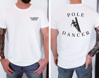 Pole Dancer Lineman Shirt: Blaues Kragen Papa Geschenk