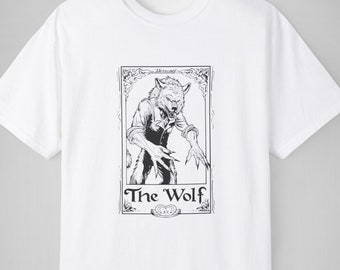 Chemise loup-garou Urban Legends, loup-garou, t-shirt loup-garou, carte de tarot, chemise de carte de tarot, chemise effrayante, chemise d'halloween, cadeaux pour lui