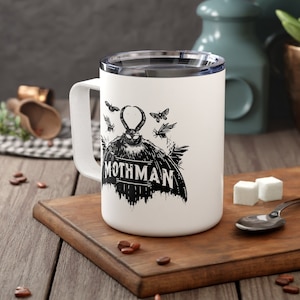 Mothman Coffee Mug, Mothman Mug, Mothman, Cute Mothman, Mothman Gift, Gifts for him, Gifts for her, Insulated Coffee Mug