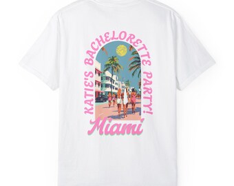 Camiseta Miami Bachelorette Comfort Colors, Miami Bachelorette Party Trendy Bachelorette Shirt, Florida Bach Party, camisa personalizada de despedida de solteira