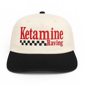 Ketamine Racing Embroidered Snapback Hat: Retro Rave Style