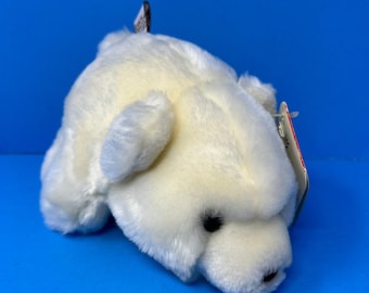 Orso polare di peluche Gund Snuffles, bianco, vintage 1980, alto 7 pollici.