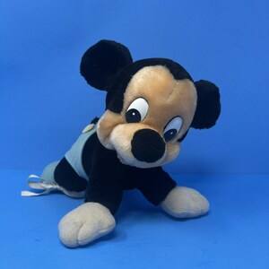 ディズニー ベビー ミッキーマウス ぬいぐるみ 10インチ ハイハイポーズ ヴィンテージぬいぐるみ 1984年製。 画像 5