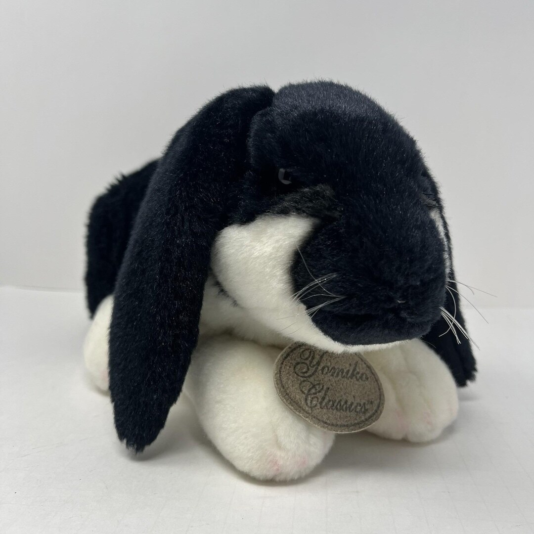 Russ Rabbits Russ Yomiko Classics Black White Lop Ear Bunny Rabbit Plush Stuffed Toy ...