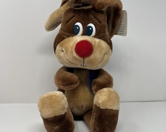 Russ Nestle Quik Bunny Pluszowa Zabawka Czerwony Nos 1985 15" Retro Classic