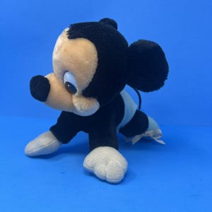 ディズニー ベビー ミッキーマウス ぬいぐるみ 10インチ ハイハイポーズ ヴィンテージぬいぐるみ 1984年製。 画像 14