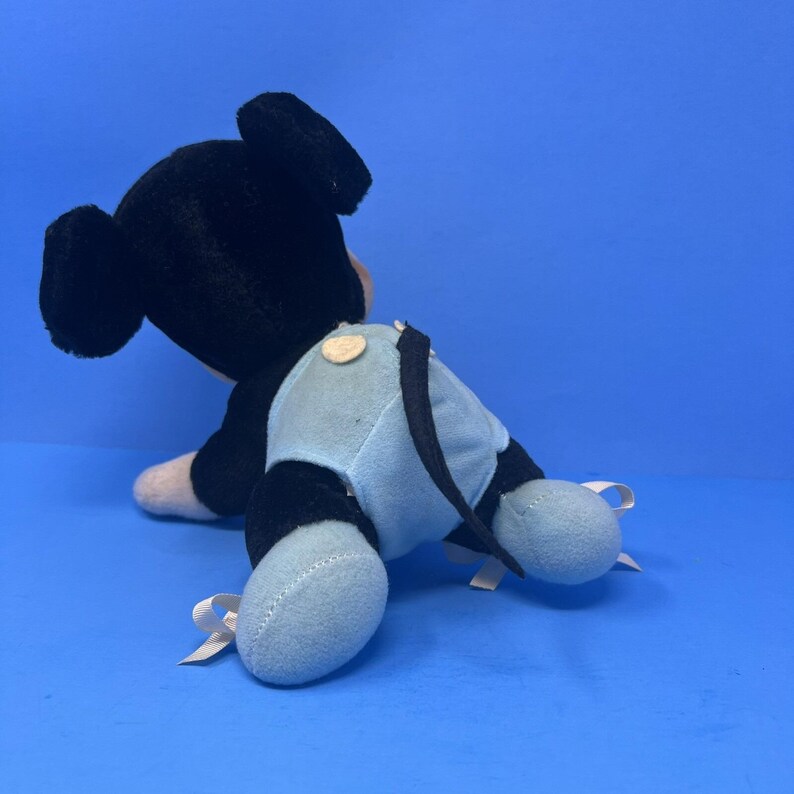 ディズニー ベビー ミッキーマウス ぬいぐるみ 10インチ ハイハイポーズ ヴィンテージぬいぐるみ 1984年製。 画像 6