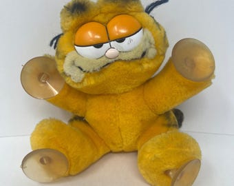 Dakin Garfield Plush Toy 6 Inch Orange Suction Cup Smirking Vintage 1981