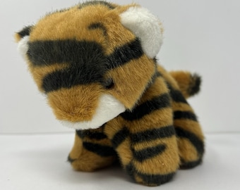 Tygrys bengalski pluszowy zwierzak kolekcjonerski, zabawka vintage, prezent, 15 cm, retro