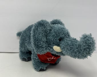 GUND Tooter Elephant Plush 10 Inch Blue Green Retired 6029 Stuffed Animal Toy