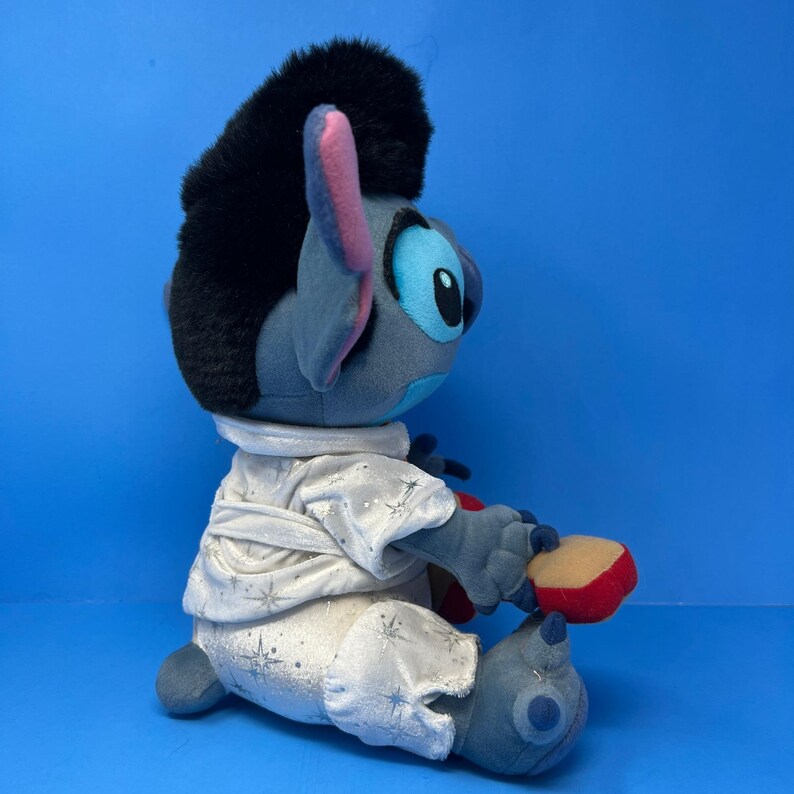 Disney Pluszowy Niebieski Elvis Presley Lilo i Stich Pluszowa Gitara Rock N Roll Ekskluzywna zdjęcie 12