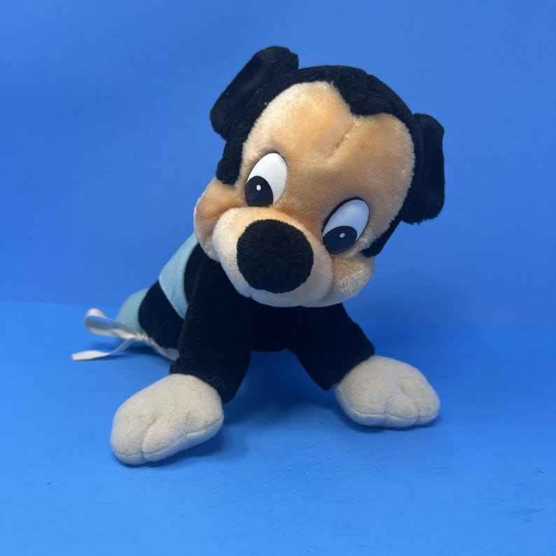 ディズニー ベビー ミッキーマウス ぬいぐるみ 10インチ ハイハイポーズ ヴィンテージぬいぐるみ 1984年製。 画像 10