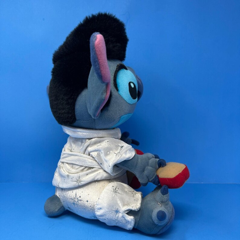 Disney Pluszowy Niebieski Elvis Presley Lilo i Stich Pluszowa Gitara Rock N Roll Ekskluzywna zdjęcie 20