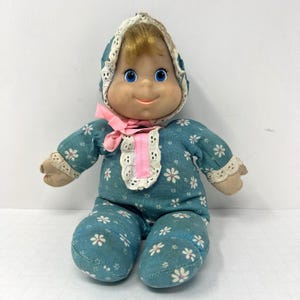 Mattel Talking Baby Bean Doll Pull String Toy retro collectible grannycore 11"