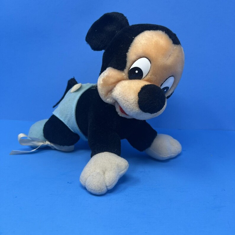 ディズニー ベビー ミッキーマウス ぬいぐるみ 10インチ ハイハイポーズ ヴィンテージぬいぐるみ 1984年製。 画像 17