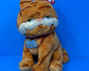 Ty Beanie Baby Garfield Plush 7 inch Orange Cat 2004 Movie Version 12th Gen Tag