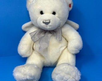 Orsetto Ty Beanie Buddy Celeste, angelo custode, 30 cm, bianco con ali, 2006