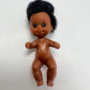 Mattel Sunshine Family AA Baby Doll African American 1973 3" Figure toy