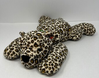 Vtg Ty Speckles Leopard 14 cali, brązowy, czarny, cętkowany, rocznik 1996, klasyczna pluszowa zabawka