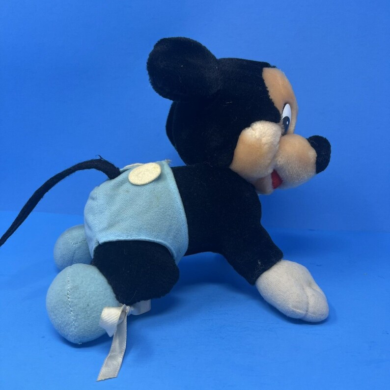 ディズニー ベビー ミッキーマウス ぬいぐるみ 10インチ ハイハイポーズ ヴィンテージぬいぐるみ 1984年製。 画像 11