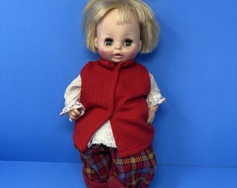 Vintage Horsman Doll 1974 Sleep Eyes Open Close Plastic Collectible 13 Inch Toy