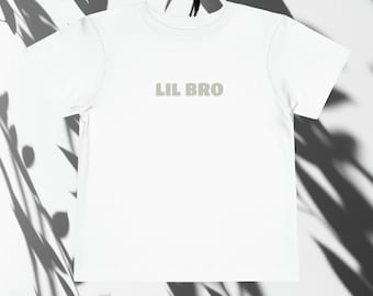 Lil Bro Toddler Short Sleeve Tee, Match with our Big Bro tee, Matching Sibling Tee in Multiple colours