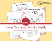 Chinese New Year Printable, Lunar New Year Activity Bundle, Year of the Dragon, Red Envelope